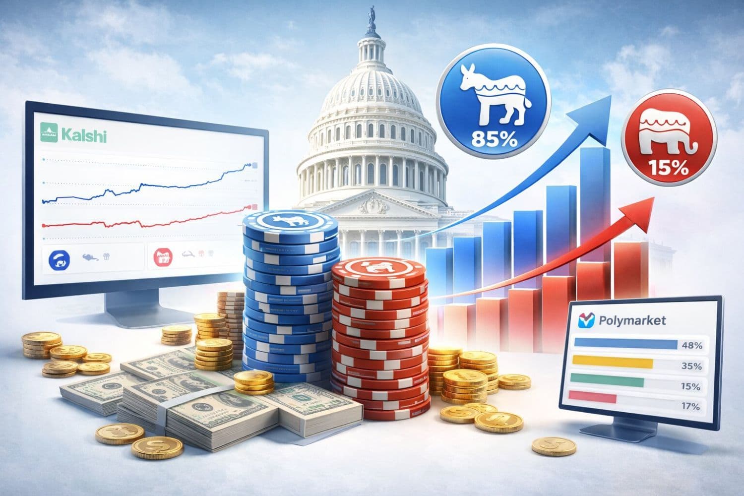 Why Prediction Markets Are Pricing A Democratic Takeover Of Congress At Near-Certainty For 2026