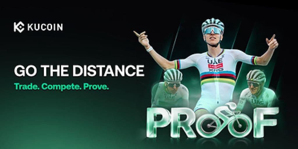 KuCoin PROOF Returns With "Go The Distance," Featuring Tadej Pogačar-Inspired Prizes and Over 800,000 USDT in Rewards